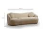 Atelier Del Sofa Ancona Sofá de 3 plazas Crema